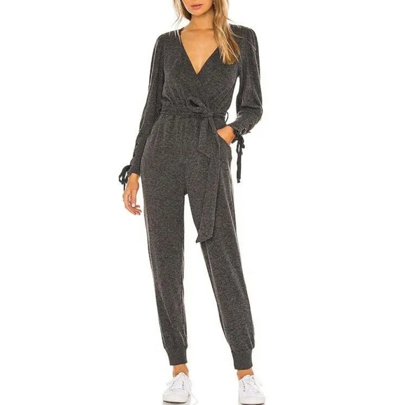 Majorelle x Revolve Carmella Knit Jogger Charcoal Gray Jumpsuit Size Small - Picture 5 of 15